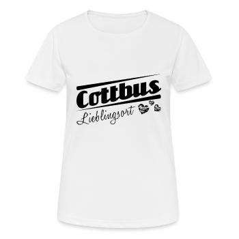 Cottbus - Lieblingsort mit Stadtnamen - Frauen T-Shirt atmungsaktiv - Weiß - Vorne - AI Model Female 172 dark (172cm)