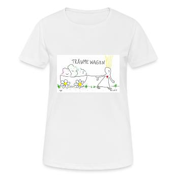 Träume wagen - Frauen T-Shirt atmungsaktiv - Weiß - Vorne - AI Model Female 172 dark (172cm)