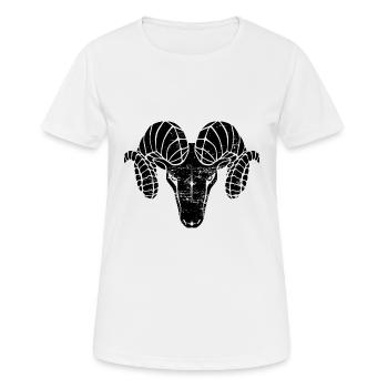 Widder used look - schwarz - Frauen T-Shirt atmungsaktiv - Weiß - Vorne - AI Model Female 172 dark (172cm)
