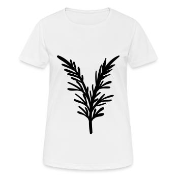 fleur sauvage simple - T-shirt respirant Femme - blanc - Devant - AI Model Female 172 dark (172cm)