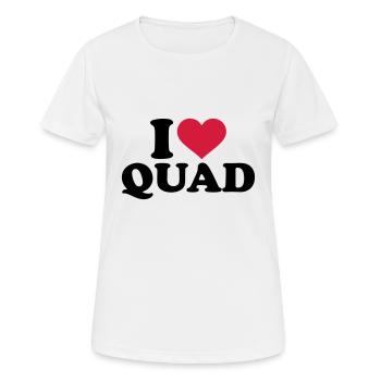 Quad - Frauen T-Shirt atmungsaktiv - Weiß - Vorne - AI Model Female 172 dark (172cm)