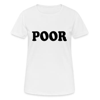 Poor - Women's Breathable T-Shirt - white - Front - AI Model Female 172 dark (172cm)