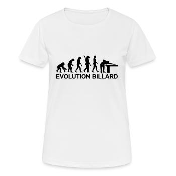 Billard - Frauen T-Shirt atmungsaktiv - Weiß - Vorne - AI Model Female 172 dark (172cm)