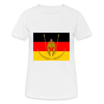 Deutschlandflagge - Spartaner - Frauen T-Shirt atmungsaktiv - Weiß - Vorne - AI Model Female 172 dark (172cm)