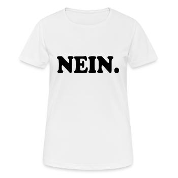 Nein - Frauen T-Shirt atmungsaktiv - Weiß - Vorne - AI Model Female 172 dark (172cm)