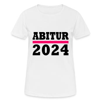 Abitur 2024 - Frauen T-Shirt atmungsaktiv - Weiß - Vorne - AI Model Female 172 dark (172cm)