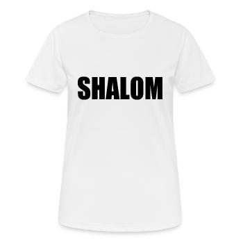 Shalom - T-shirt respirant Femme - blanc - Devant - AI Model Female 172 dark (172cm)