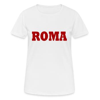 Roma rom - Frauen T-Shirt atmungsaktiv - Weiß - Vorne - AI Model Female 172 dark (172cm)