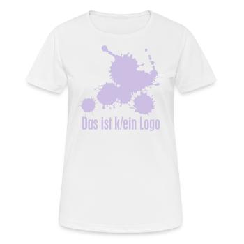 Das ist (k)ein Logo aus Logo-Kleksen - Frauen T-Shirt atmungsaktiv - Weiß - Vorne - AI Model Female 172 dark (172cm)