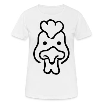 Hahn - Henne - Frauen T-Shirt atmungsaktiv - Weiß - Vorne - AI Model Female 172 dark (172cm)