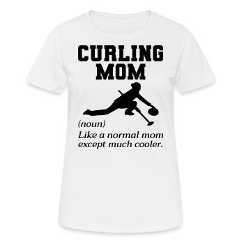 Curling Mama Winter Eissport Curler Muttertag - Frauen T-Shirt atmungsaktiv - Weiß - Vorne - AI Model Female 172 dark (172cm)