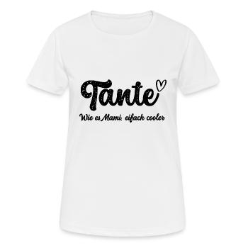 Tante wie es Mami eifach cooler Tante Schweiz Pate - Frauen T-Shirt atmungsaktiv - Weiß - Vorne - AI Model Female 172 dark (172cm)