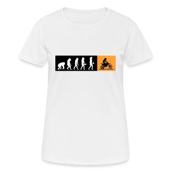 Motorcycle Motor-Biker 6-Speed Bike Evolution Racer - Women's Breathable T-Shirt - white - Front - AI Model Female 172 dark (172cm)