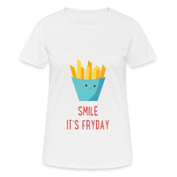 French fries - Women's Breathable T-Shirt - white - Front - AI Model Female 172 dark (172cm)