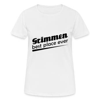 Grimmen - Stadt best place ever - Frauen T-Shirt atmungsaktiv - Weiß - Vorne - AI Model Female 172 dark (172cm)