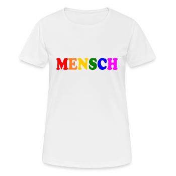 Mensch - Frauen T-Shirt atmungsaktiv - Weiß - Vorne - AI Model Female 172 dark (172cm)