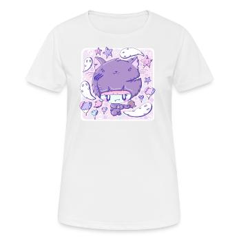 Cute Zombie Kitty cat - Women's Breathable T-Shirt - white - Front - AI Model Female 172 dark (172cm)