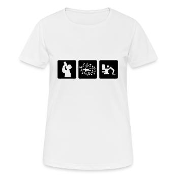 alcool - T-shirt respirant Femme - blanc - Devant - AI Model Female 172 dark (172cm)
