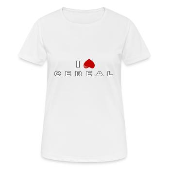I hate Cereal - Women's Breathable T-Shirt - white - Front - AI Model Female 172 dark (172cm)