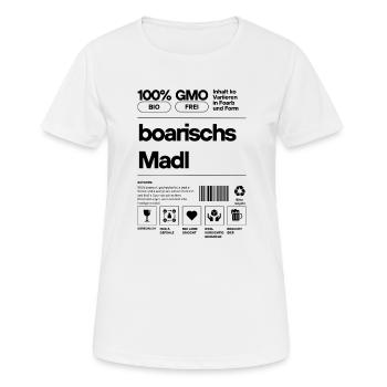 boarisches Madl - bayerischer Spruch - Frauen T-Shirt atmungsaktiv - Weiß - Vorne - AI Model Female 172 dark (172cm)
