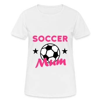 Soccer mum (Sterne, Fußball) - Frauen T-Shirt atmungsaktiv - Weiß - Vorne - AI Model Female 172 dark (172cm)