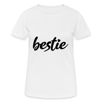 bestie Beste Bester Best Herzchen - Frauen T-Shirt atmungsaktiv - Weiß - Vorne - AI Model Female 172 dark (172cm)