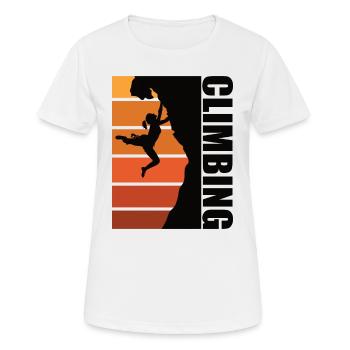 Sport Climbing - Free Climbing - Women's Breathable T-Shirt - white - Front - AI Model Female 172 dark (172cm)