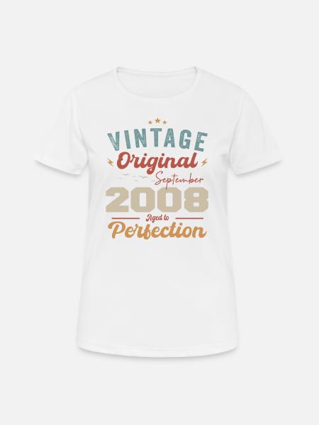 September 2008 Jubiläum 2008 September Geschenk - Frauen T-Shirt atmungsaktiv - Weiß