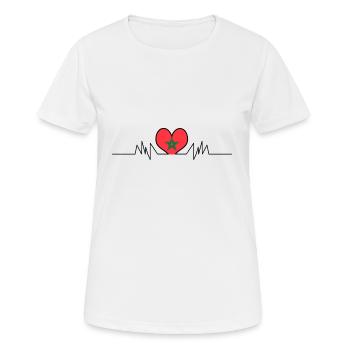 Maroc - T-shirt respirant Femme - blanc - Devant - AI Model Female 172 dark (172cm)