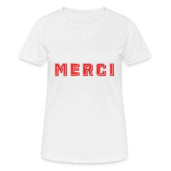 VIELEN DANK. DANKE. VIELEN DANK. JAHRESTAG. GEBURT. - Frauen T-Shirt atmungsaktiv - Weiß - Vorne - AI Model Female 172 dark (172cm)