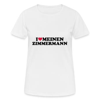 Zimmermann - Frauen T-Shirt atmungsaktiv - Weiß - Vorne - AI Model Female 172 dark (172cm)