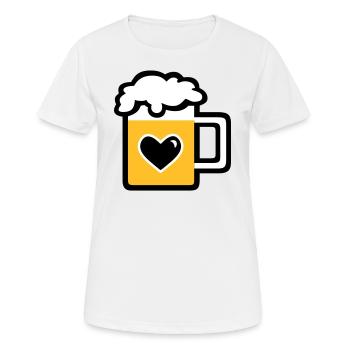 Mass Bier - Frauen T-Shirt atmungsaktiv - Weiß - Vorne - AI Model Female 172 dark (172cm)
