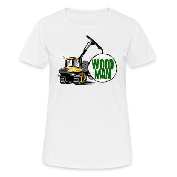 Transitaire Woodman, t-shirts, sweats à capuche, cadeaux - T-shirt respirant Femme - blanc - Devant - AI Model Female 172 dark (172cm)