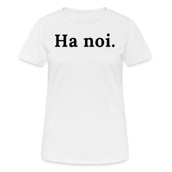 Ha Noi_black - Frauen T-Shirt atmungsaktiv - Weiß - Vorne - AI Model Female 172 dark (172cm)