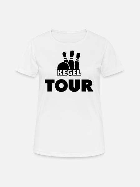 Kegeltour - Frauen T-Shirt atmungsaktiv - Weiß