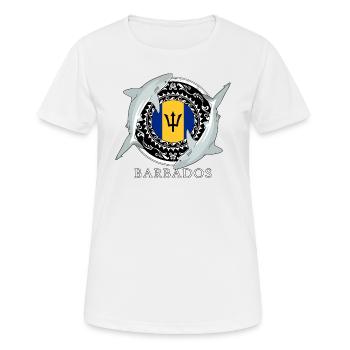 Requin de récif de la Barbade - T-shirt respirant Femme - blanc - Devant - AI Model Female 172 dark (172cm)