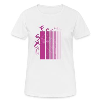 Feminin Style - Frauen T-Shirt atmungsaktiv - Weiß - Vorne - AI Model Female 172 dark (172cm)