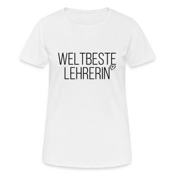 Weltbeste Lehrerin - Frauen T-Shirt atmungsaktiv - Weiß - Vorne - AI Model Female 172 dark (172cm)