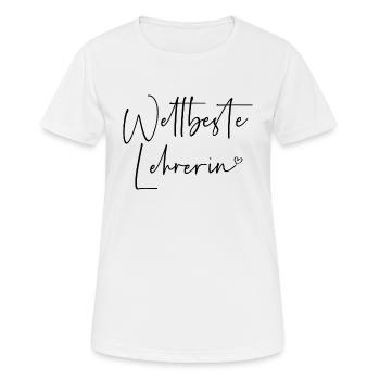 Weltbeste Lehrerin - Frauen T-Shirt atmungsaktiv - Weiß - Vorne - AI Model Female 172 dark (172cm)