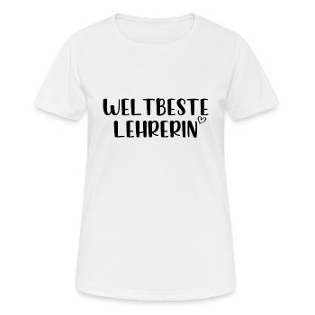 Weltbeste Lehrerin - Frauen T-Shirt atmungsaktiv - Weiß - Vorne - AI Model Female 172 dark (172cm)