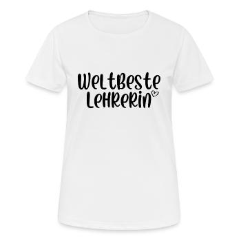 Weltbeste Lehrerin - Frauen T-Shirt atmungsaktiv - Weiß - Vorne - AI Model Female 172 dark (172cm)