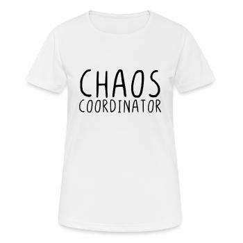 Coordinateur du chaos - T-shirt respirant Femme - blanc - Devant - AI Model Female 172 dark (172cm)