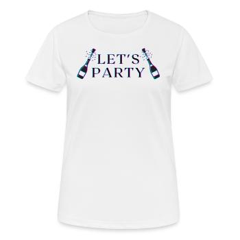 Let's Party (sparkling wine) - Women's Breathable T-Shirt - white - Front - AI Model Female 172 dark (172cm)