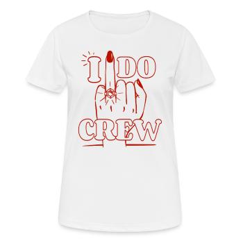 JGA Team Braut Junggesellinnenabschied I Do Crew - Frauen T-Shirt atmungsaktiv - Weiß - Vorne - AI Model Female 172 dark (172cm)