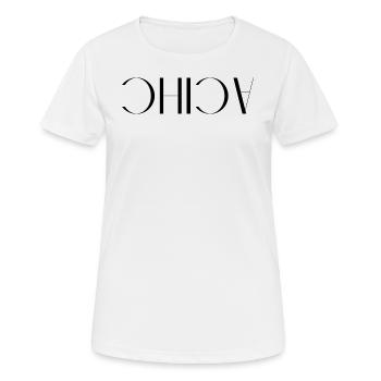 Chica, the world is upside down - Women's Breathable T-Shirt - white - Front - AI Model Female 172 dark (172cm)