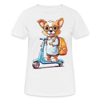 Cute Dog School Beginner School Way Design - Women's Breathable T-Shirt - white - Front - AI Model Female 172 dark (172cm)