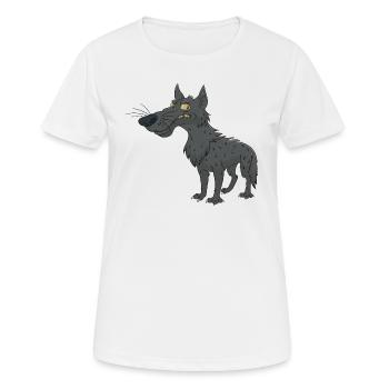 Funny Cute Cool Wolf - Women's Breathable T-Shirt - white - Front - AI Model Female 172 dark (172cm)