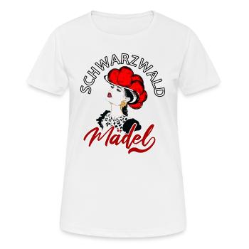 Schwarzwald Mädel Heimat Bollenhut Kuckuck - Frauen T-Shirt atmungsaktiv - Weiß - Vorne - AI Model Female 172 dark (172cm)