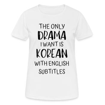 Sous-titres - T-shirt respirant Femme - blanc - Devant - AI Model Female 172 dark (172cm)