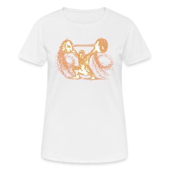 Haltérophilie Haltérophilie - T-shirt respirant Femme - blanc - Devant - AI Model Female 172 dark (172cm)